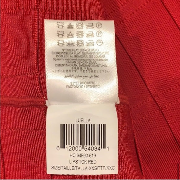 Herve Leger Luella Dress In Lipstick Red Bandage