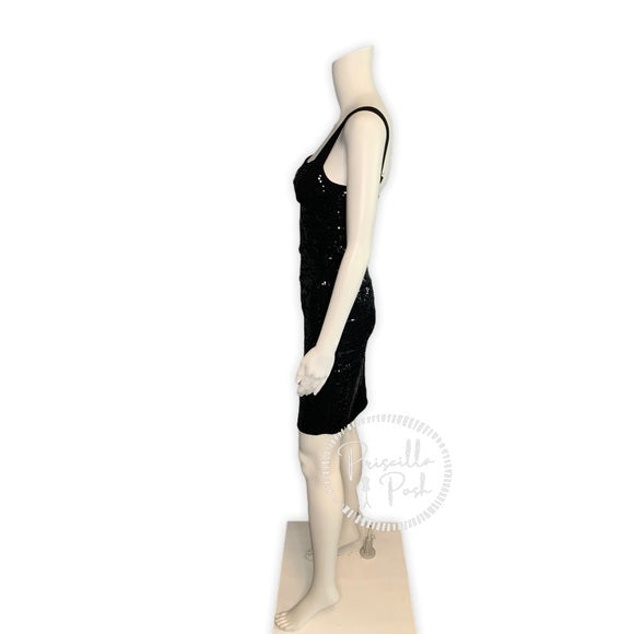 Herve Leger ‘Katherine’ Black Sequin Bandage Dress