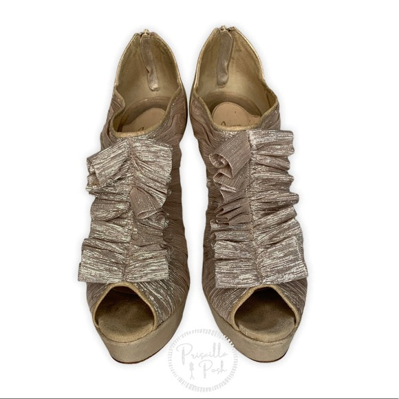 Christian Louboutin Gold Canon 140 Metallic Boots