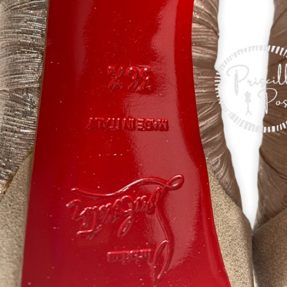 Christian Louboutin Gold Canon 140 Metallic Boots