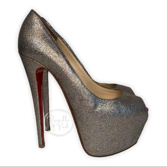 Christian Louboutin Multicolor Glitter Highness
