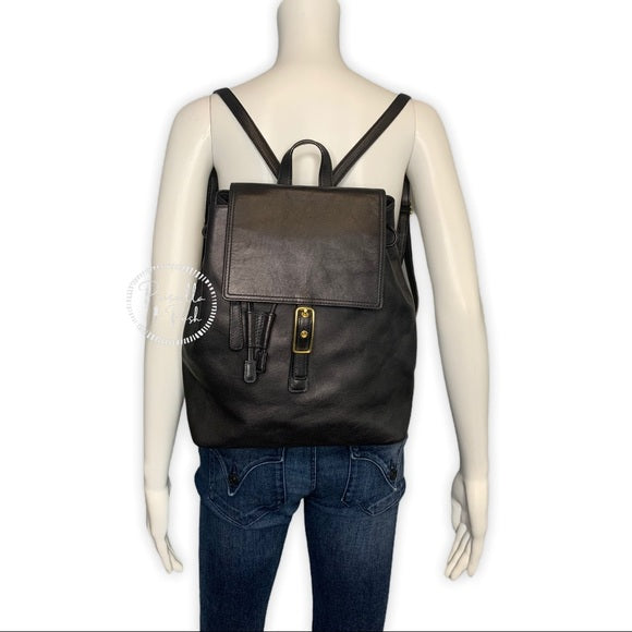 Coach Legacy Vintage Large Black Leather Backpack