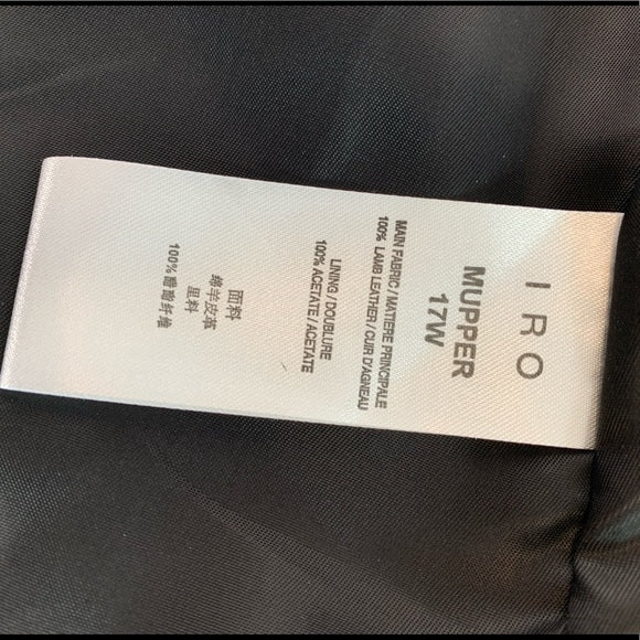 IRO Mupper wrap-effect studded leather mini skirt