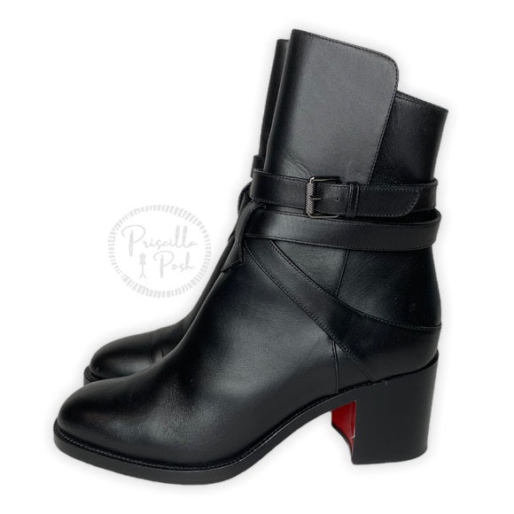 Christian Louboutin Karistrap Bootie Black Leather