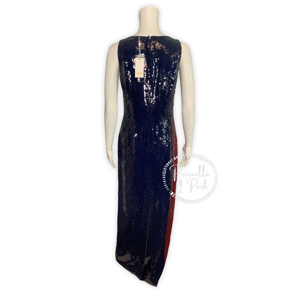 NWT Tory Burch Ophelia Color Block Sequin Dress