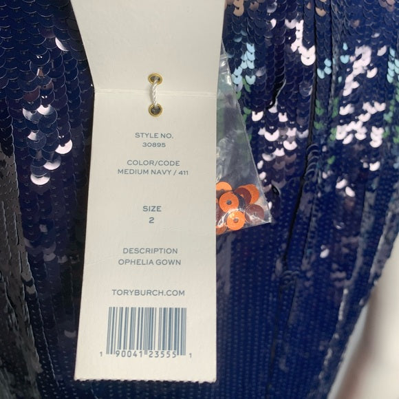 NWT Tory Burch Ophelia Color Block Sequin Dress