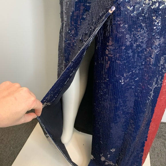 NWT Tory Burch Ophelia Color Block Sequin Dress