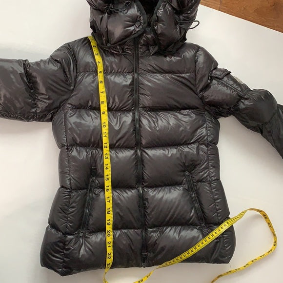 Moncler Black Hooded Down Puffer Coat Jacket