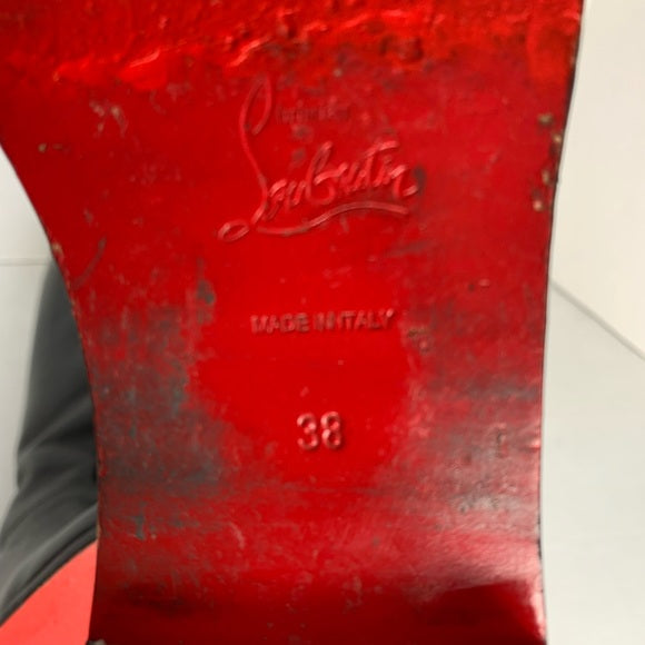 Christian Louboutin Black Leather Tall Knee Boot