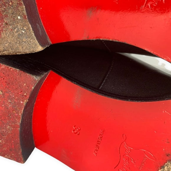 Christian Louboutin Black Leather Tall Knee Boot 36