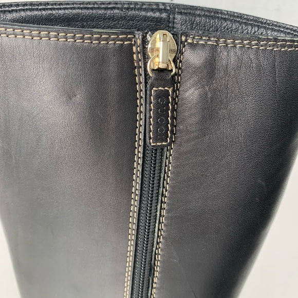 Gucci Stil Pelle S. Cuoio Womens Boots Gucci Soho Black Leather Boots Tall