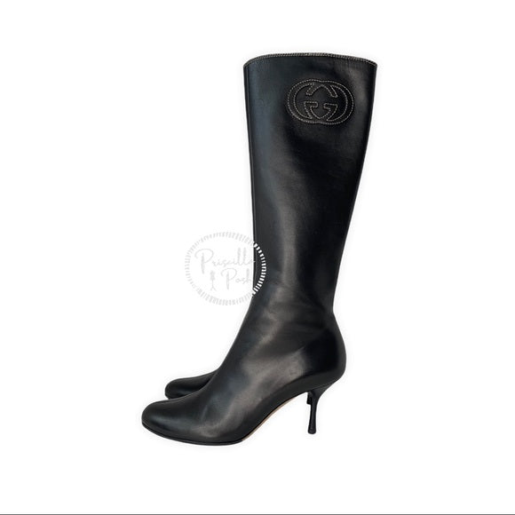 Gucci Stil Pelle S. Cuoio Womens Boots Gucci Soho Black Leather Boots Tall