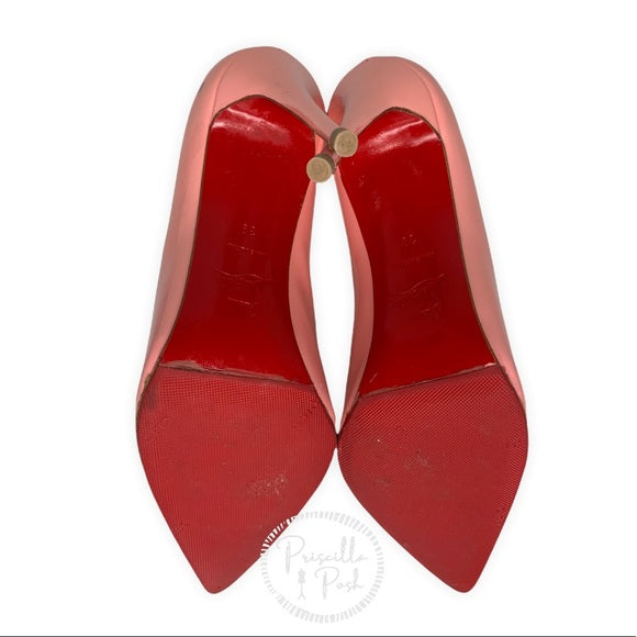 Christian Louboutin Pink Patent Leather Pigalle Follies Pumps