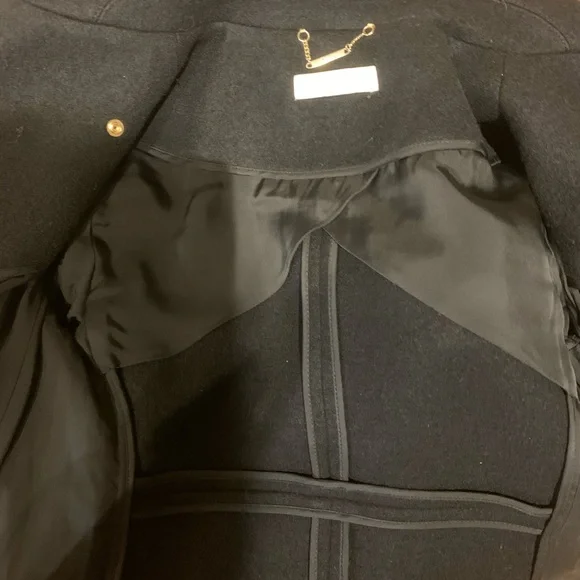 Chloé Washed Wool Melton Moto Jacket Black Jacket