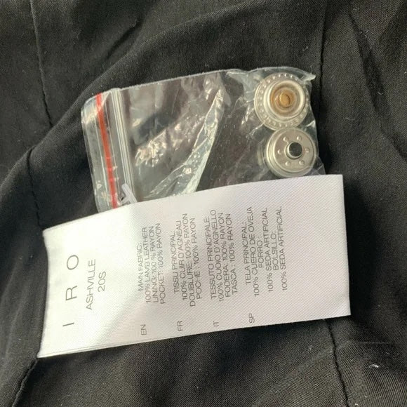 NWT IRO - Ashville Leather Jacket in Cloudy White