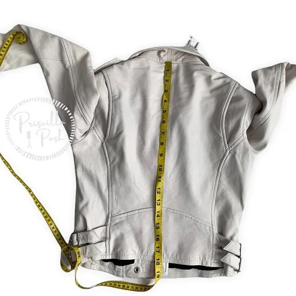 NWT IRO - Ashville Leather Jacket in Cloudy White