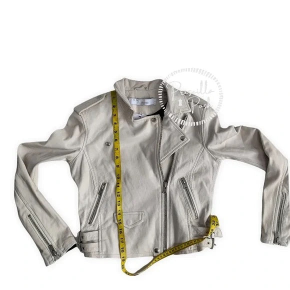 NWT IRO - Ashville Leather Jacket in Cloudy White