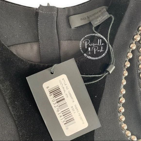 NWT ALEXANDER WANG Ball-chain Accent Paneled Dress In Black $1495 Runway Dress