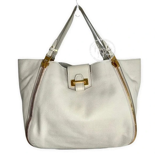 TOM FORD Sedgwick Medium Zip Tote Bag, White
