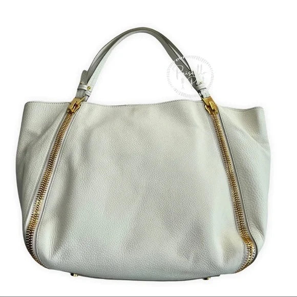 TOM FORD Sedgwick Medium Zip Tote Bag, White