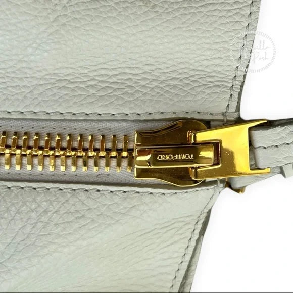 TOM FORD Sedgwick Medium Zip Tote Bag, White