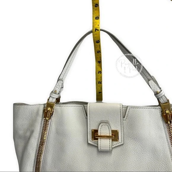 TOM FORD Sedgwick Medium Zip Tote Bag, White