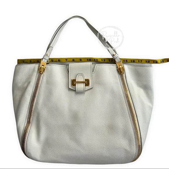 TOM FORD Sedgwick Medium Zip Tote Bag, White