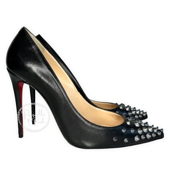 Christian Louboutin Pumps Spikyshell 100 embellished Black/Silver Silver Spike
