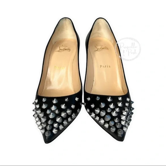 Christian Louboutin Pumps Spikyshell 100 embellished Black/Silver Silver Spike