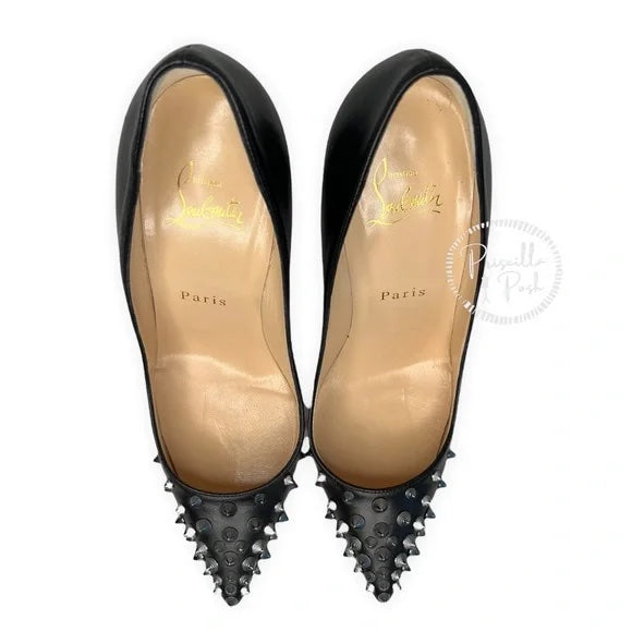 Christian Louboutin Pumps Spikyshell 100 embellished Black/Silver Silver Spike
