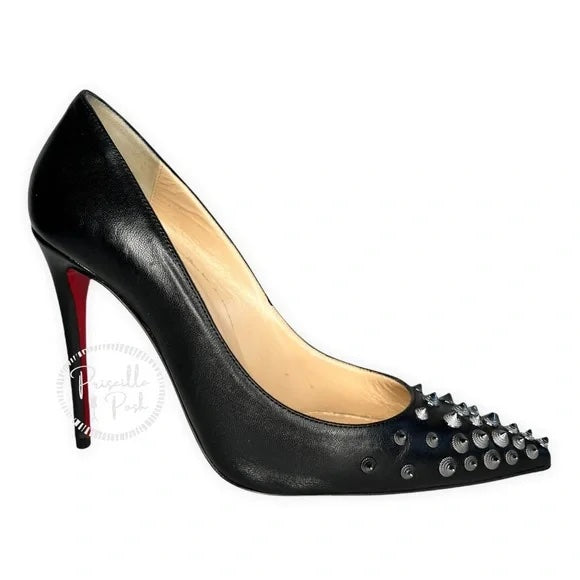 Christian Louboutin Pumps Spikyshell 100 embellished Black/Silver Silver Spike