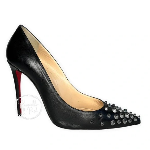 Christian Louboutin Pumps Spikyshell 100 embellished Black/Silver Silver Spike