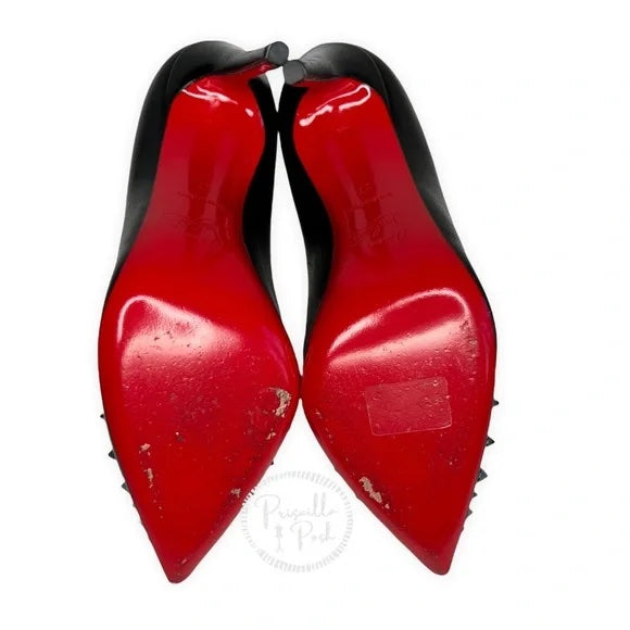 Christian Louboutin Pumps Spikyshell 100 embellished Black/Silver Silver Spike