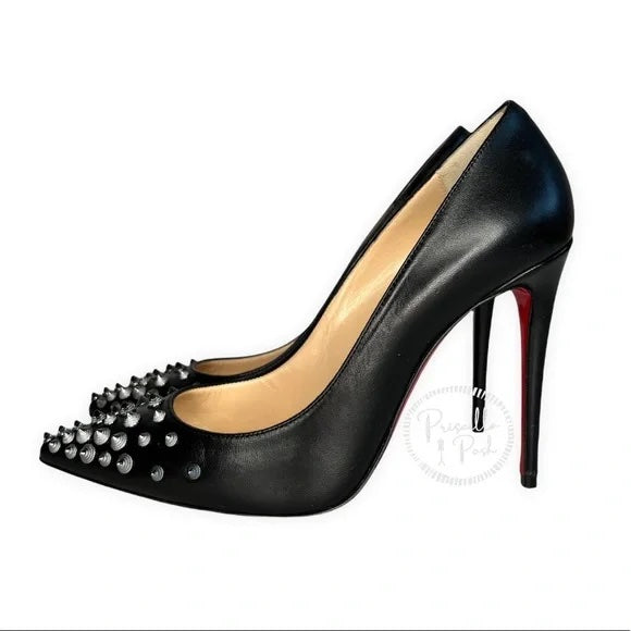 Christian Louboutin Pumps Spikyshell 100 embellished Black/Silver Silver Spike