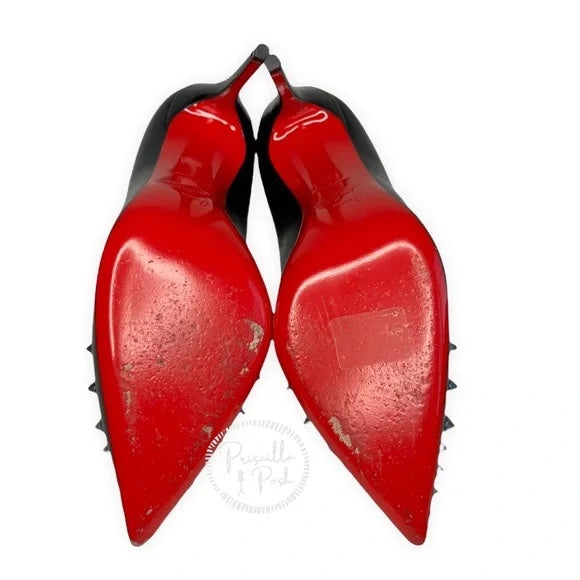 Christian Louboutin Pumps Spikyshell 100 embellished Black/Silver Silver Spike