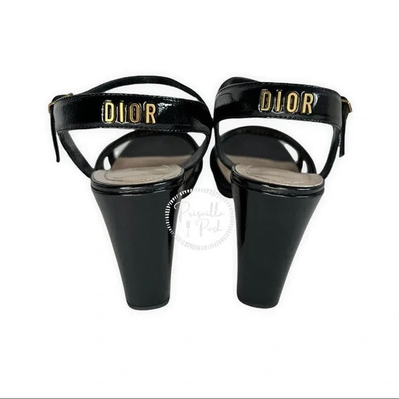 Christian Dior | Dior Call Heeled Sandal 2021-22FW Black Patent Leather