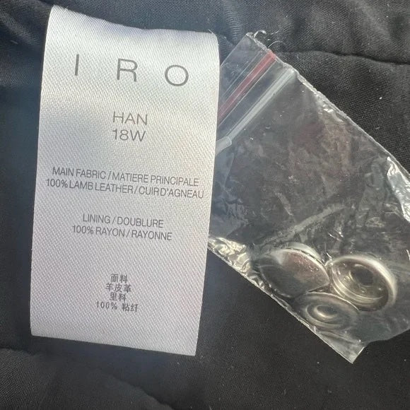 NWT IRO Han Leather Moto Jacket Purple Leather Motorcycle Jacket