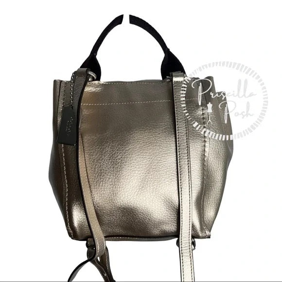 Coach F16605 Derby Backpack Metallic Leather Gold Convertible Backpack Crossbody