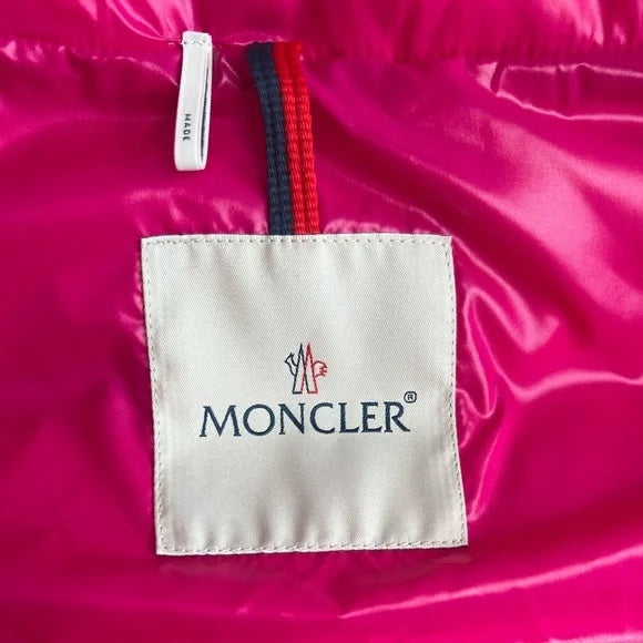 Moncler Bright Pink Puffer Vest Goose Down Padded Hot Pink