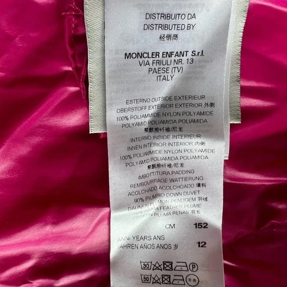 Moncler Bright Pink Puffer Vest Goose Down Padded Hot Pink