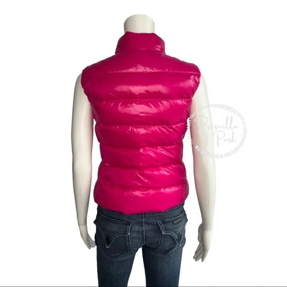 Moncler Bright Pink Puffer Vest Goose Down Padded Hot Pink