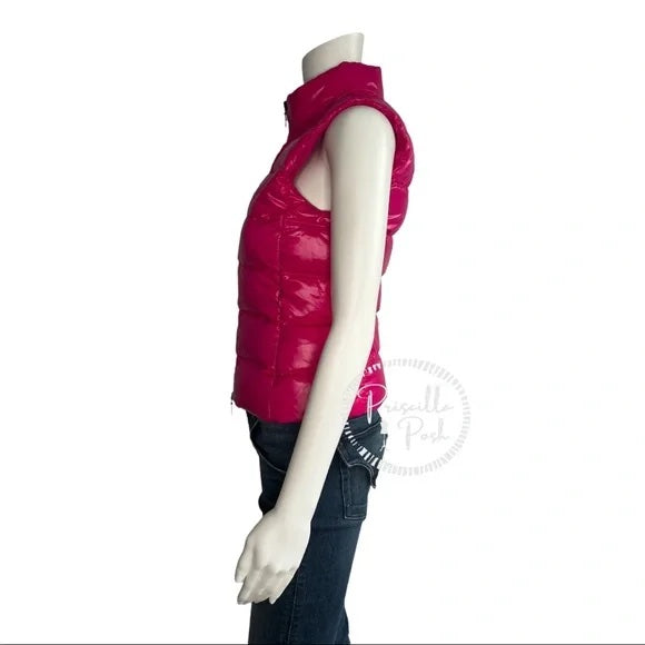Moncler Bright Pink Puffer Vest Goose Down Padded Hot Pink