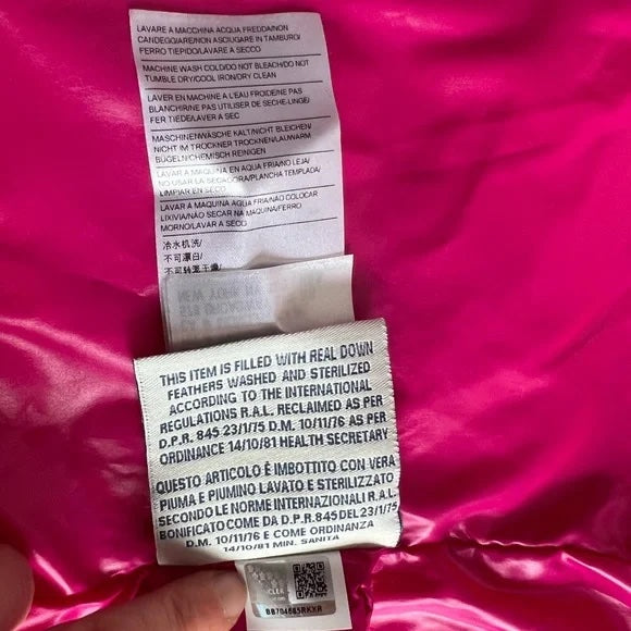 Moncler Bright Pink Puffer Vest Goose Down Padded Hot Pink