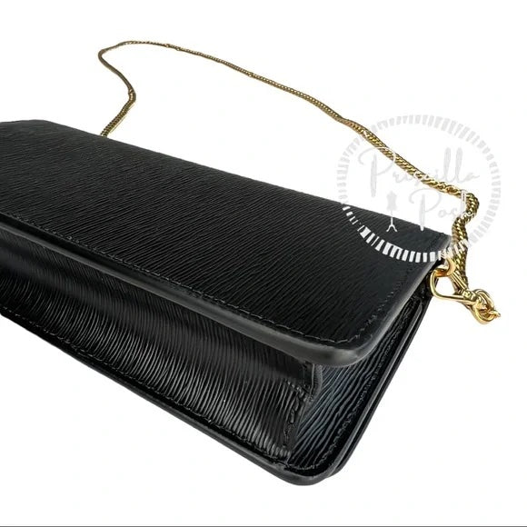 NEW Prada Miniborse Black Vitello Move Leather Chain Cross Body Black Leather Gold