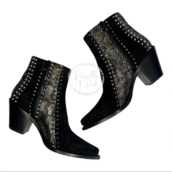 Christian Louboutin My Guitar Donna 65 Leather Bootie Black Ankle Boots 38.5