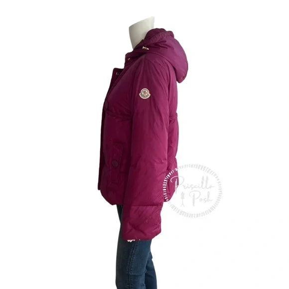 Moncler Magenta 'Amaryllis' Down Puffer Jacket Puffer Coat Fuchsia Pink Purple