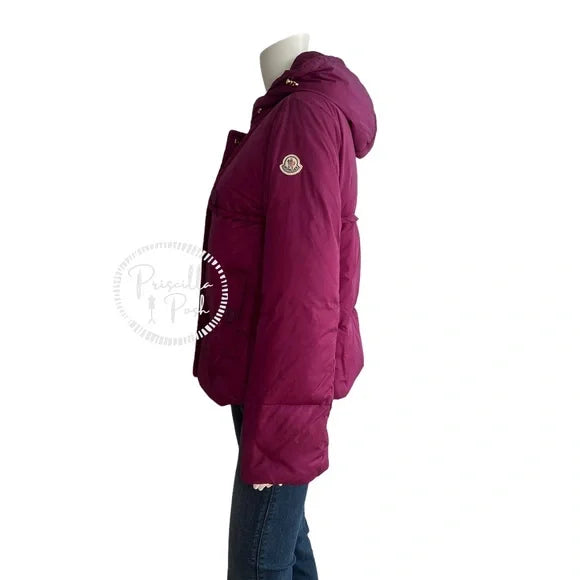 Moncler Magenta 'Amaryllis' Down Puffer Jacket Puffer Coat Fuchsia Pink Purple