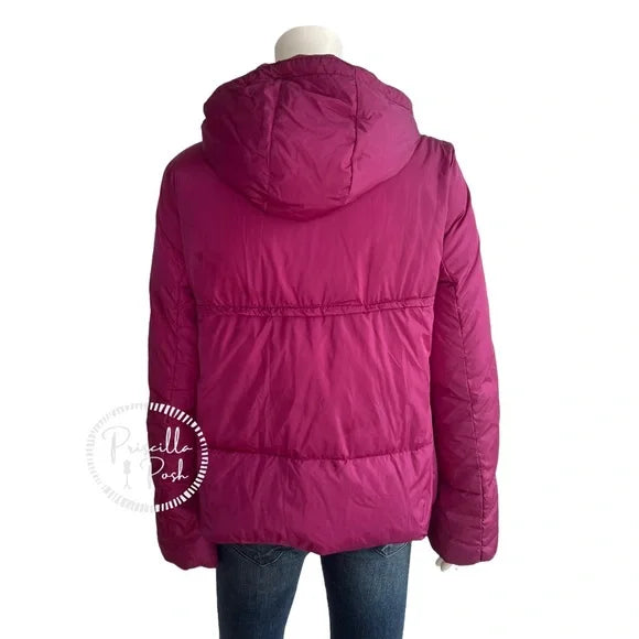 Moncler Magenta 'Amaryllis' Down Puffer Jacket Puffer Coat Fuchsia Pink Purple