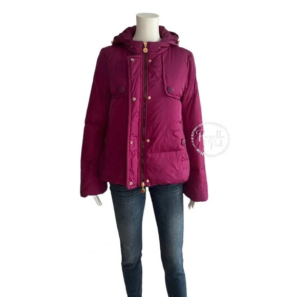 Moncler Magenta 'Amaryllis' Down Puffer Jacket Puffer Coat Fuchsia Pink Purple