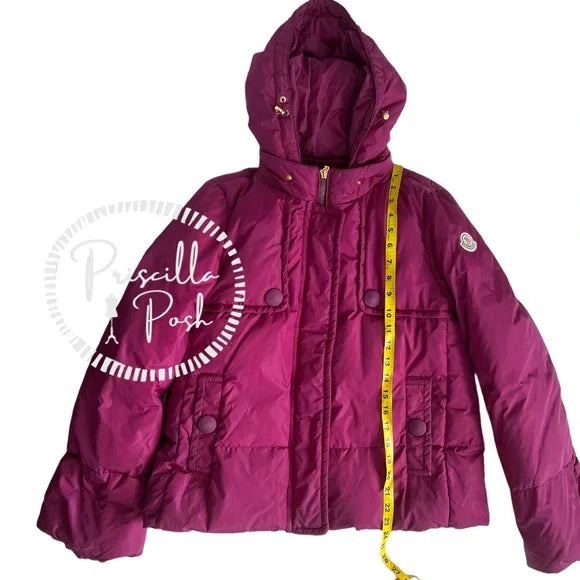 Moncler Magenta 'Amaryllis' Down Puffer Jacket Puffer Coat Fuchsia Pink Purple